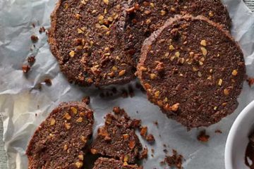Cocoa-almond shortbread cookies