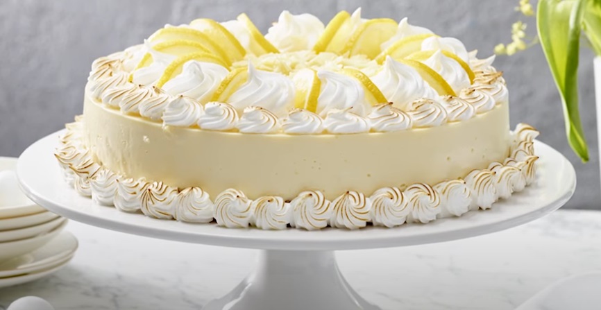 Cold lemon cheesecake