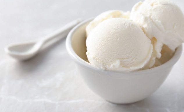 Homemade creamy ice cream