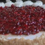 Marcinek cake with cranberry jam