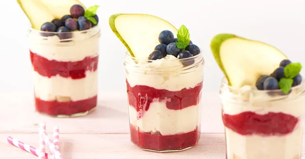 Pear-raspberry dessert