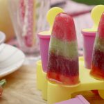 Sugar-free rainbow popsicles