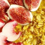 Almond oatmeal with chia and turmeric