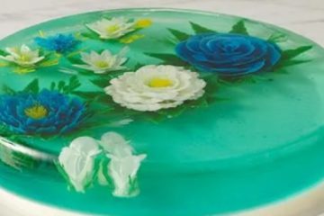 Artistic Cheesecake with Flowers