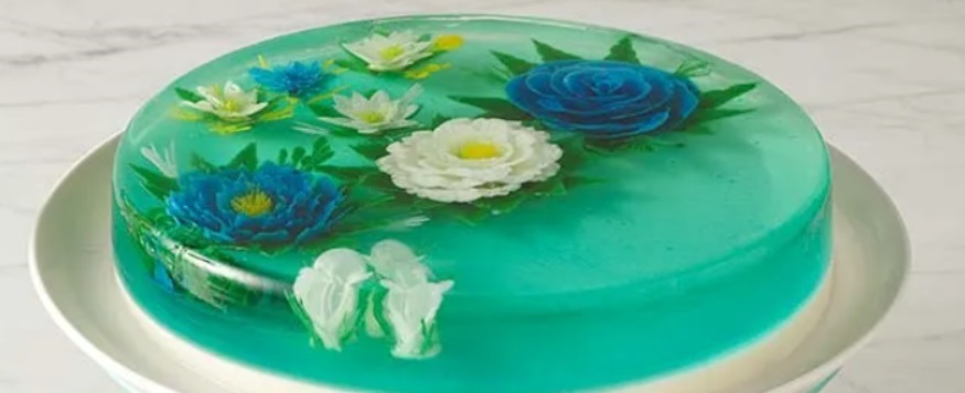 Artistic Cheesecake with Flowers