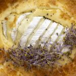 Baked crepe with carré de i'est cheese