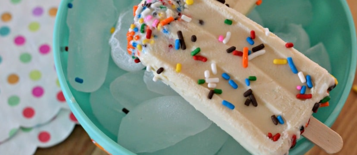 Birthday Cake Freezer Pops