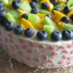 Birthday Cake with Mascarpone Cream and Fruits