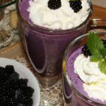 Blackberry Smoothie with Whipped Cream