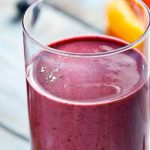 Blueberry and peach smoothie
