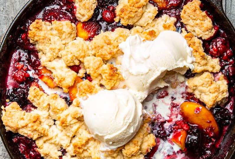 Cake & Berry Cobbler
