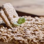 Cheesecake on a ginger biscuit base