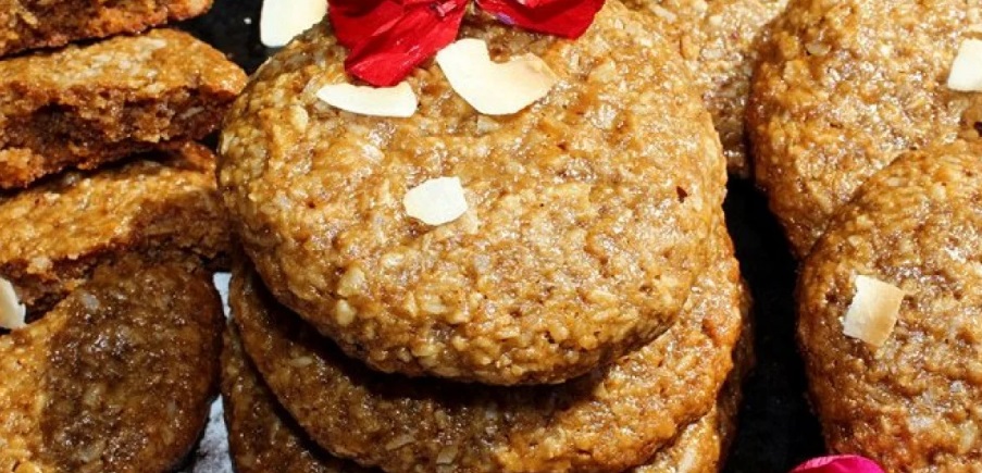 Chewy Sesame Coconut Cookies with Maple Syrup