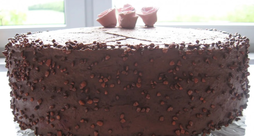 Chocolate Cake with Light Chocolate Cream