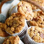 Chocolate Muffins with Peaches