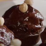 Chocolate cupcakes with dried cranberries