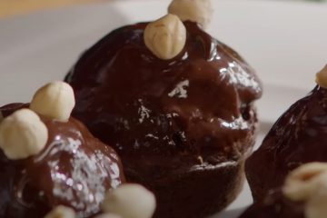 Chocolate cupcakes with dried cranberries