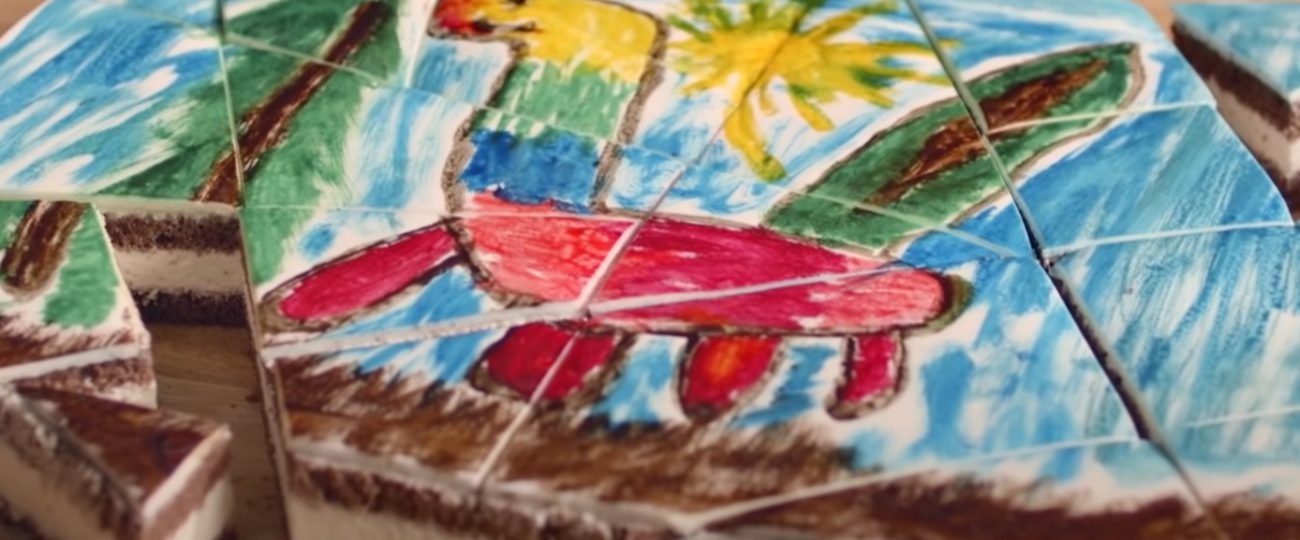 Cocoa-Cream Puzzle Cake