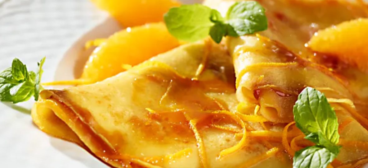 French Crepes Suzette with Oranges