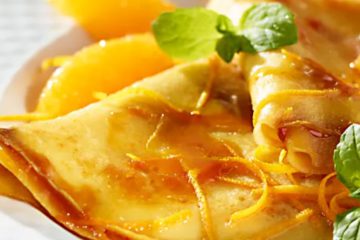 French Crepes Suzette with Oranges