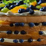Fruit Cake with Whipped Cream