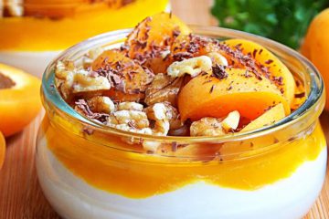 Fruity Dessert with Nuts and Chocolate