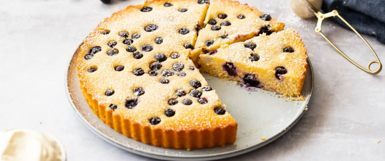 Gluten Free Blender Blueberry Lemon Cake