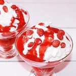 Lemon Ice Cream with Strawberry Compote and Strawberries