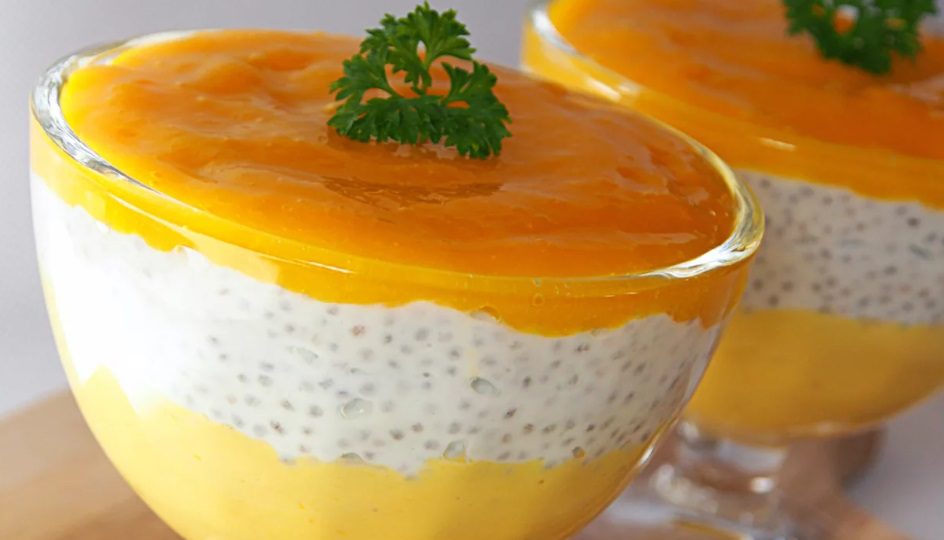 Mango, Chia, and Mascarpone Dessert
