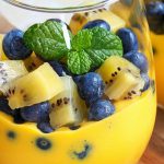 Mango, Kiwi, and Blueberry Dessert