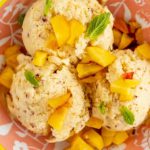 Nectarine cheesecake ice cream