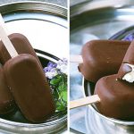 Orange Ice Cream in Chocolate Shell