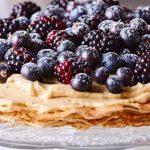 Pancake Cake with Cream and Fruits