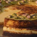 Pistachio basque cheesecake