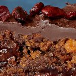 Plum jam-filled gingerbread