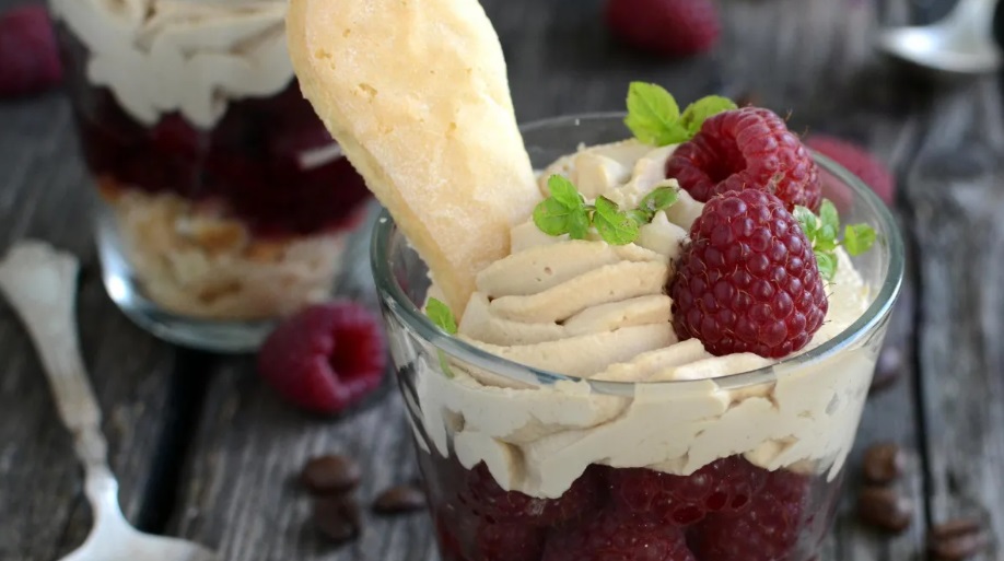 Raspberry-Coffee Dessert