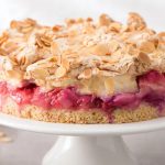 Rhubarb-Raspberry Cake with Meringue