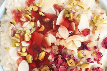 Rose syrup oatmeal