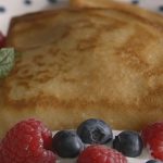 Simple pancakes with cheese filling