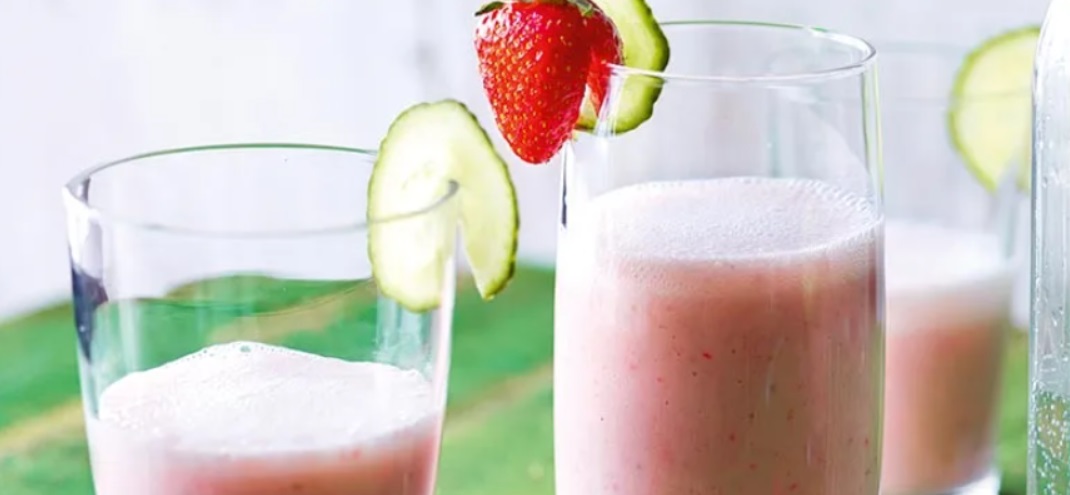 Strawberry-Cucumber Lassi