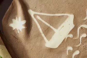 Two-tone blueberry pancakes