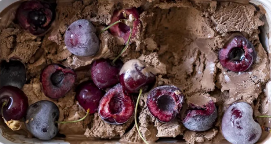Vegan Chocolate Cherry Ice Cream