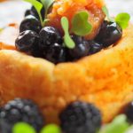 Warm Cottage Cheese Dessert with Blueberries