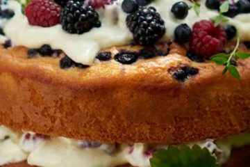 Yogurt Cake with Forest Fruits