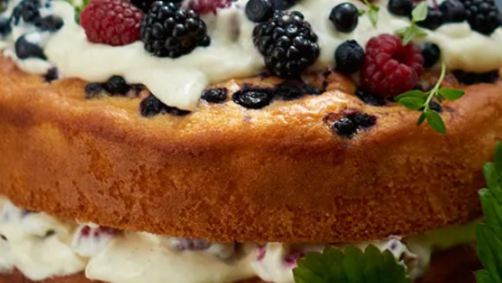 Yogurt Cake with Forest Fruits