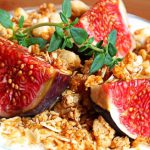 Yogurt Dessert with Granola, Mango, and Fig