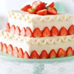 Almond Wedding Cake with Strawberries