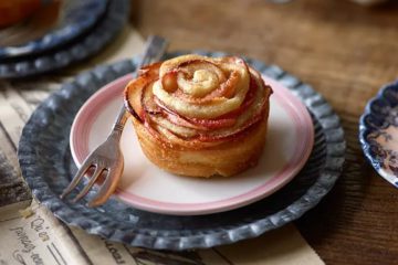 Apple Rose Shaped Doughnuts