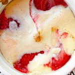Baked Strawberries in Eggnog Cream