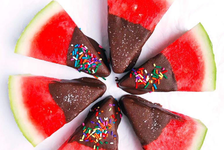 Birthday Cake Watermelon Pizza